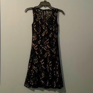Black and gold dress